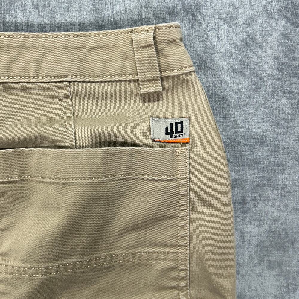 Duluth Trading 40 Grit Flex Canvas tan utility workwear carpenter pants wms 2 - Picture 4 of 8
